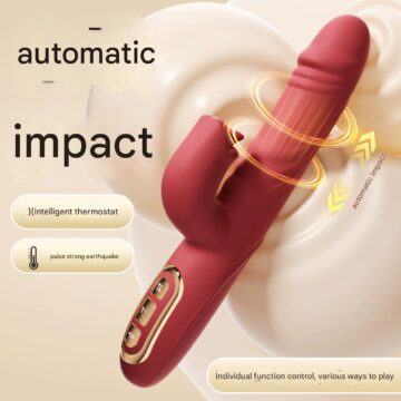 Hot-selling products in Europe and America  Lucy vibrator, tongue licker, telescopic heating vibrator, electric adult toy, female sexual stimulant